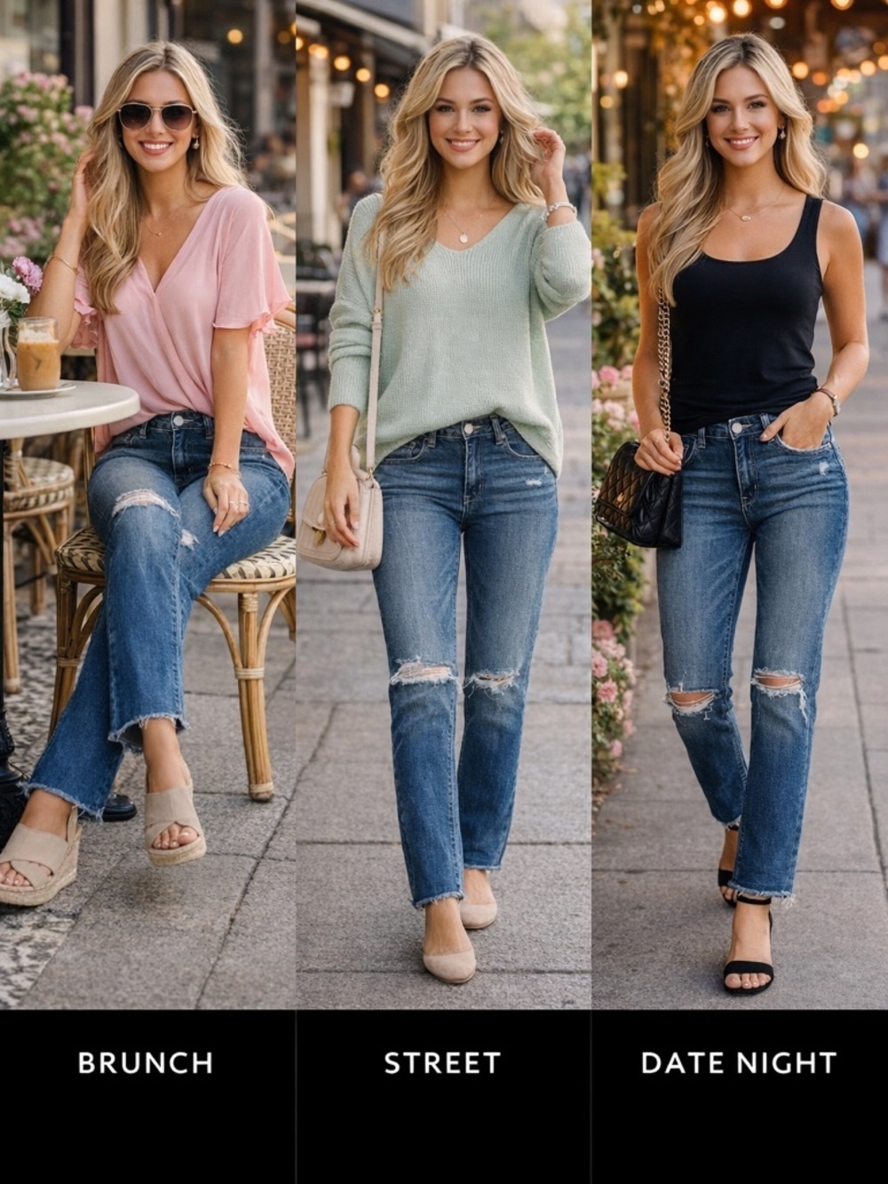 Judy Blue Mid-Rise Straight Leg Distressed Jeans - Blue